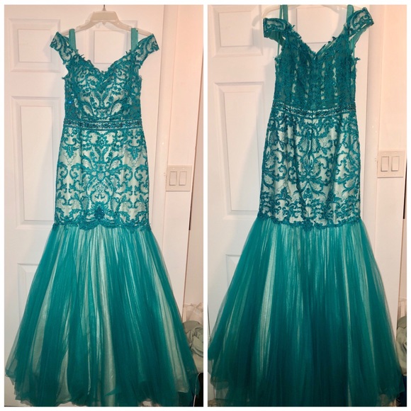 Clarisse Prom Dress 2810 Teal - Picture 3 of 4